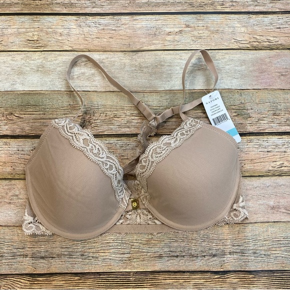 Women's Natori Feathers Cafe Lace Bra Size: 34C - Picture 2 of 3
